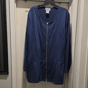 Anthony Richards Navy Zip-Up Top
